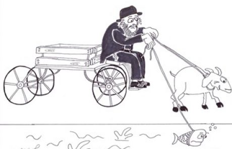 A carter who hitches a fish and a goat to his wagon for journeys and haulage