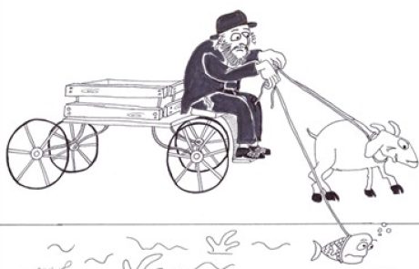 A carter who hitches a fish and a goat to his wagon for journeys and haulage