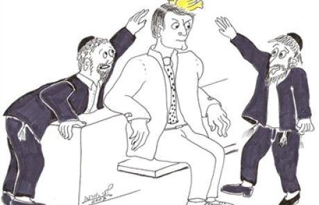 A bird nest atop the head of a man